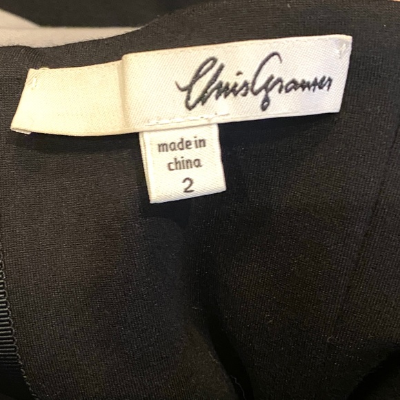 Chris Gramer Leather Accented Mini Dress| Grey/Black Sz. 2 Excellent Condition - Picture 8 of 8